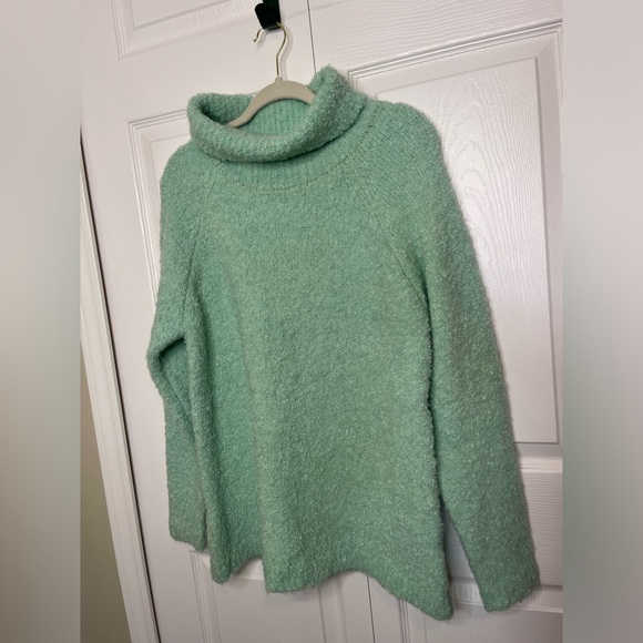 Caara Cropped Cowl‎ Neck Wool Blend Sweater Sage Sz Small S New NWT Oversized - Picture 1 of 6